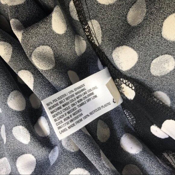 Merona NEW Polka Dot Stretch Shirt Dress Pockets Button Stretch Tunic Minimal L - Picture 10 of 16